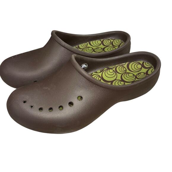Crocs Tully Espresso Brown Clogs Womens Sz 11 Slip On Comfort Shoes Nurse Casual - Picture 10 of 14